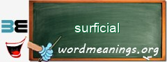 WordMeaning blackboard for surficial